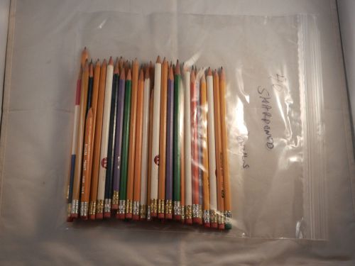 40 - ASSORTED SHARPENED PENCILS WITH ERASERS - GREAT FOR SCHOOL / WORK