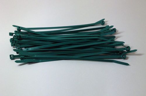 100 5.6&#034; Green Cable Ties 30 LB Tensile Strength wire zip ties USA Made