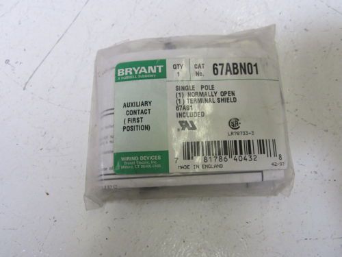BRYANT 67ABN01 AUXILIARY CONTACT SWITCH 120VAC  *NEW IN A FACTORY BAG*