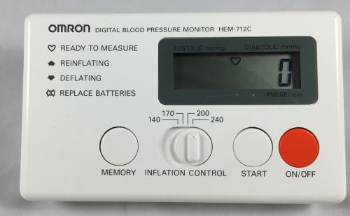 Omron Blood Pressure Monitor Model HEM-712C Automatic with Cuff Digital Tested