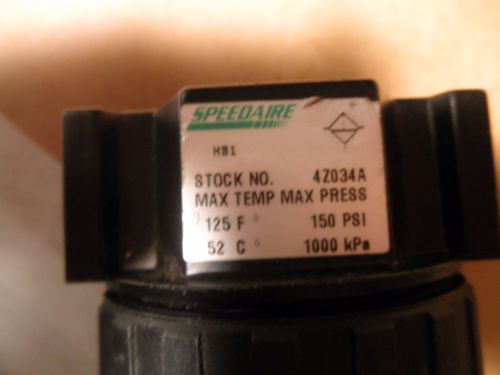 Speedaire 4z034a pneumatic regulator filter for sale