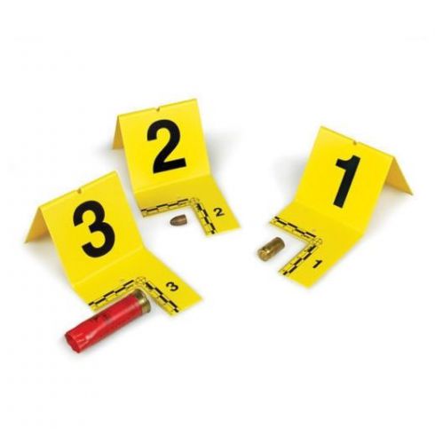 New! Armor Forensics Yellow Cutout Type ID Tents with Numbers 1-20 IDTC-0120Y