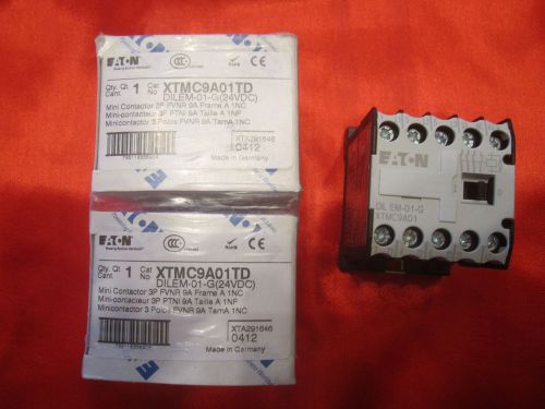 EATON XTMC9A0 IEC Mini Contactor 3P, NonRev, 24VDC, 9A, 1NC