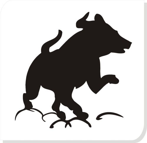 bull shadow car vinyl sticker decals truck window bumper decor #86