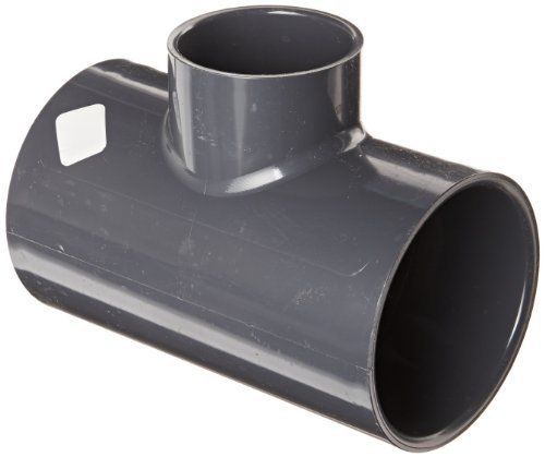 Spears 401-G Series PVC Pipe Fitting  Tee  Schedule 40  Gray  3&#034; x 2&#034; Socket