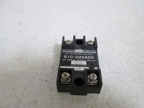 JEL SYSTEM CO.  AC SOLID STATE RELAY S1C-225ADV *NEW OUT OF BOX*