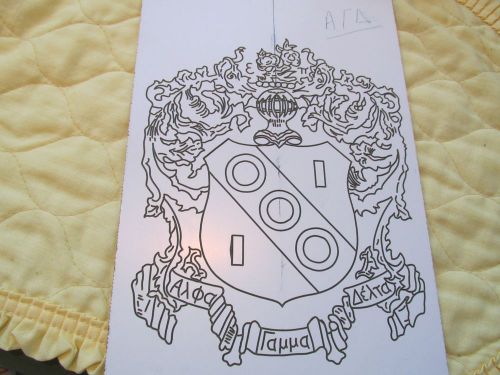 Engraving Template College Sorority Alpha Gamma Delta Crest - for awards/plaques