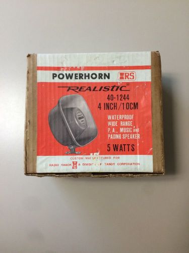 New w/Box Vintage Realistic Powerhorn Waterproof PA Music Paging Speaker 5w 8ohm