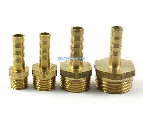 10 brass male 1/2&#034; bsp x 6mm barb hose tail fitting fuel air gas hose connector for sale