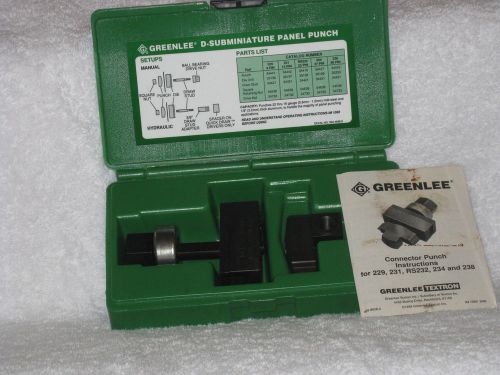 Greenlee RS 232 25-pin subminiature panel punch