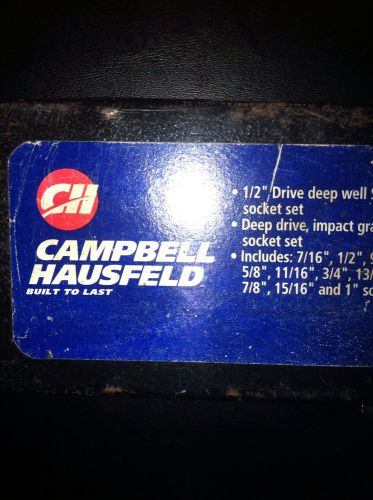 Campbell hausfeld 10 pc sae 1/2&#034; socket set for sale