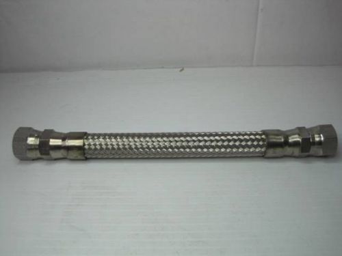 8164 Stainless Steel Braided -08 Hydraulic Hose 9 1/4&#034; Length FREE Ship Cont USA