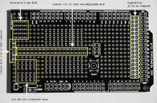 MEGAshield PCB only for Arduino MEGA and MEGA 2560 and Arduino DUE (Mega Shield)