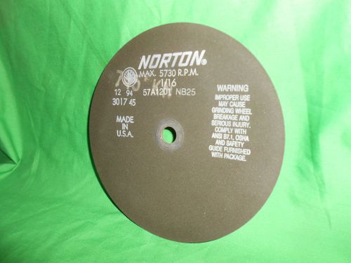 NORTON  8 x 1/16 x 5/8&#034;  57A1201-NB25  Non-Reinforced Cutoff  Wheel USA