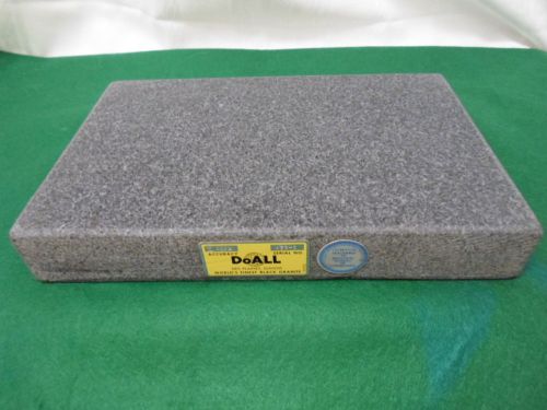 DoAll Black Granite Surface Plate 12-3/32&#034; x 7-29/32&#034; x 1-3/4&#034; Accuracy to .0001