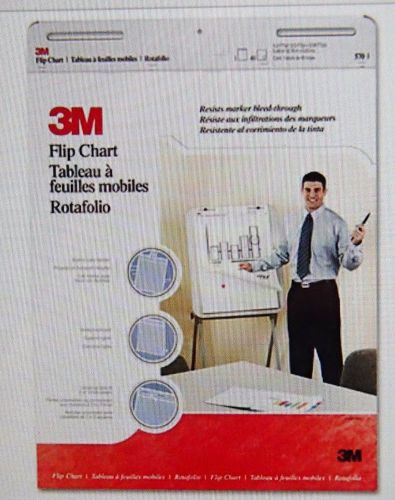 3m professional flip chart pad, unruled, 25 x 30, white, 40 sheets, 2/carton for sale