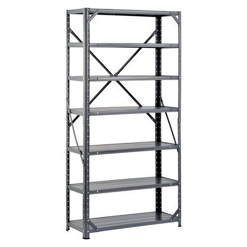 7 shelf heavy duty steel shelving garage home office storage rack organizer unit for sale