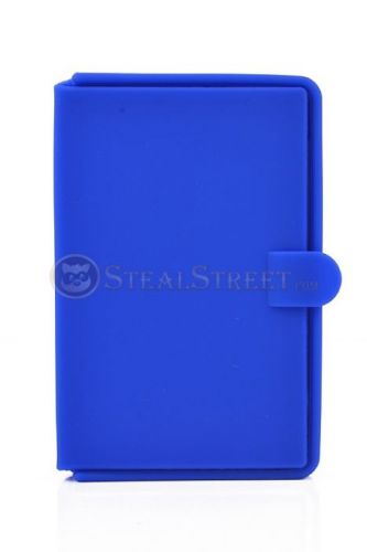 Plastic Snap Closure Credit Card Holder Pocketbook, Royal Blue