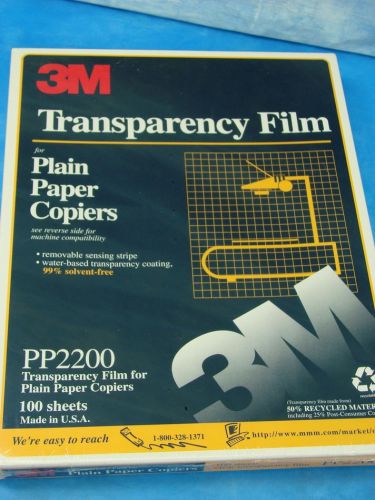 3M Plain Paper Copier Transparency Film 100 Sheets PP2200 Sealed