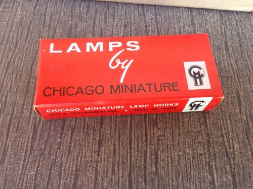 VINTAGE NOS BOX WITH 10 PCS #328 CHICAGO MINIATURE LAMP BULBS 6V T-1 3/4