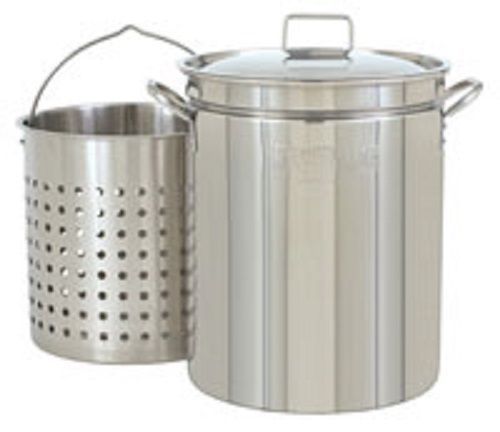 BAYOU CLASSIC MULTI-POT 44 QT. STAINLESS STEEL WITH BASKET LID OUTDOOR  COOOKING