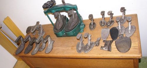 LA MACKER SHOE REPAIR mechanical sole press several feet accessories cobbler