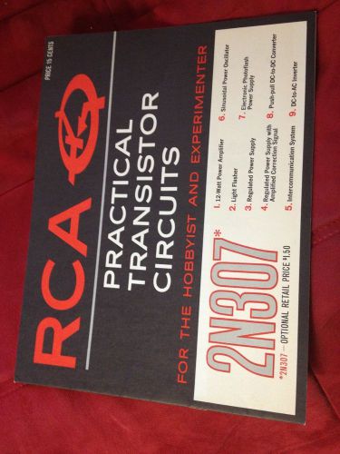 VINTAGE RCA PRACTICAL TRANSISTOR CIRCUTS 2N307 1959 BOOKLET