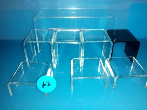 ACRYLIC DISPLAY RISER SET BLEMISHED ASSORTED SIZES 8 Pieces  # LOT 62