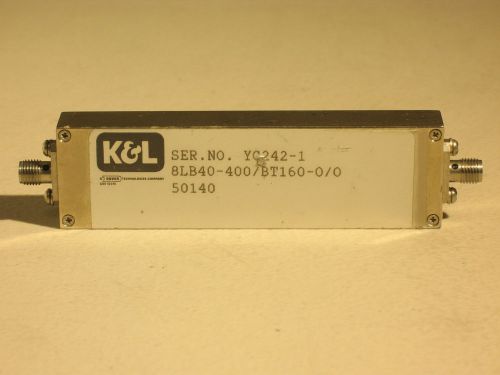 K&amp;L 8LB40-400/BT160-0/0 Bandpass Filter CF 400MHz BW 160MHz