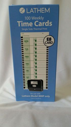 1143 NEW LATHEM WEEKLY TIME CARDS SINGLE SIDE THERMAL PRINT LOT OF 2 BOXES