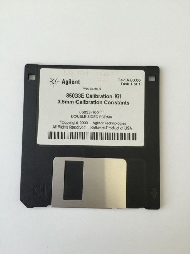 Agilent Rev A floppy Disk 85033E Calibration Kit 3.5mm Constants 85033-10011