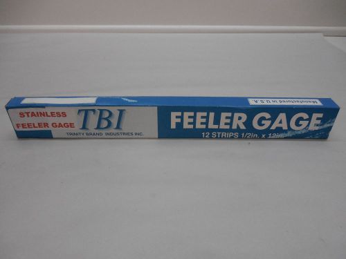 TBI STAINLESS FEELER GAGE 0.007x1/2&#034;x12&#034; LONG BOX OF 12 USA INSPECTION TOOL