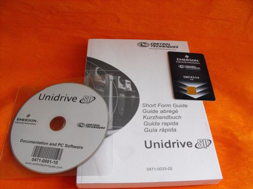 CONTROL TECHNIQUES.UNIDRIVE SP.Guide Manual CD.+SMARTCARD 8KB.New