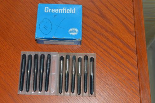 NEW!!  Lot of 11 Greenfield 5/16-18 taps made in USA. NO RESERVE!!!!