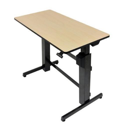 New Ergotron WorkFit-D Sit/ Stand Desk with Birch Melamine Surface 24-271-928