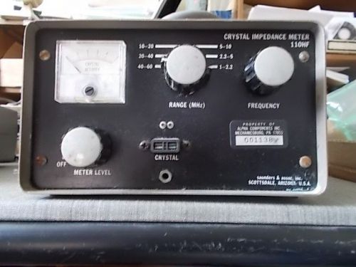 Crystal Impedance meter, Saunders 110HF, 1Mhz to 60 Mhz