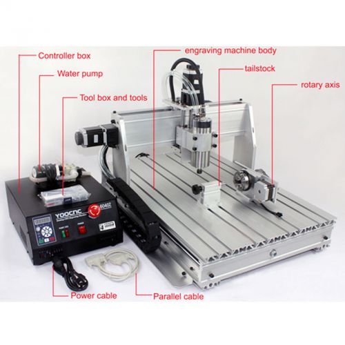 6040 CNC ROUTER ENGRAVER 4 AXIS FOR ENGRAVING FOUR AXIS FLEXIBLE COUPLING GREAT