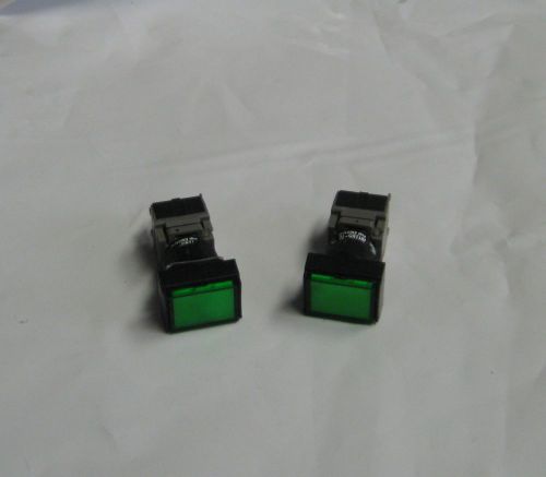 2 - Fuji Electric Illuminated Green Push Button, AH165-TL E3, Used, Warranty