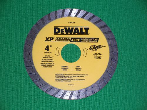 NEW DEWALT XP DW4700 4” Wet Dry Diamond Blade Concrete Brick Tile