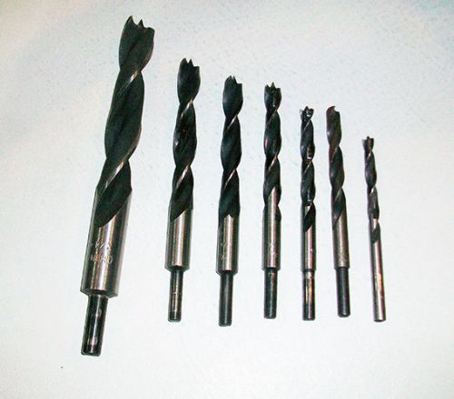 7 Brad Point Wood Drill Bits
