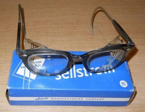 Nos vintage sellstrom safety glasses w / side protectors steampunk for sale