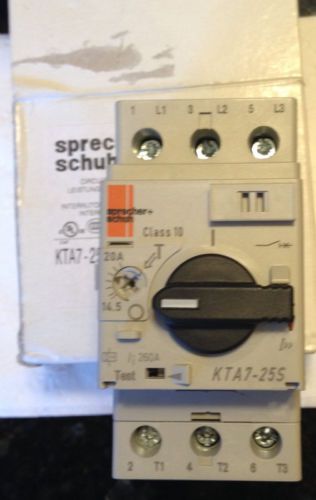 KTA7-25S-20A Sprecher+Schuh New Motor Circuit Controller KTA725S20A KT7-25-TE