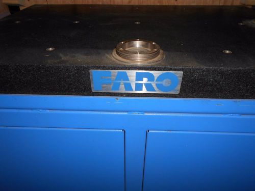 FARO Arm or Faro Gage Rolling Granite Cart, in great condition, 2 Mounting Rings