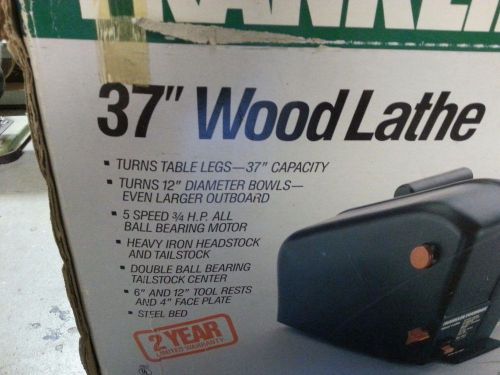 Vintage Franklin Foundry 37&#034; Wood Lathe: 5 Speed, 3/4 HP, w/Access. *New in Box*