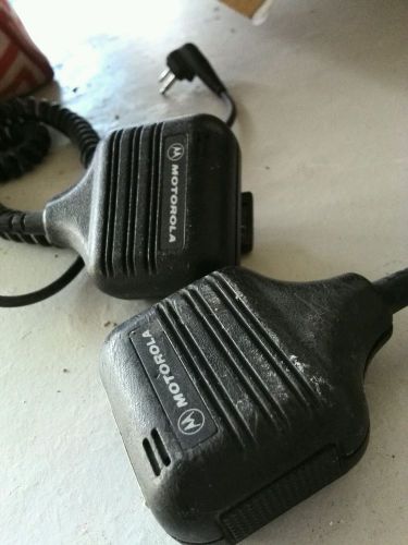 (2) used Motorola speaker mic 4 SP50 GP68 GP300 P110 P1225 P200 PRO1150 PRO3150