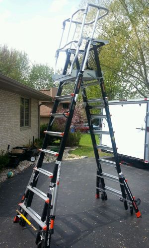 Little giant 18515 safety cage 8&#039; - 14&#039; 1aa 375lb adjustable platform ladder for sale