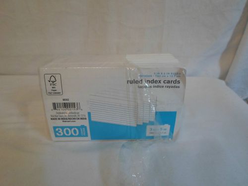 250 Plus 3&#034; x 5&#034; Ruled White Index Cards