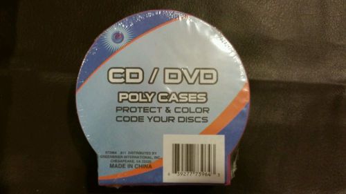 5mm Slimline Multi Color 1 Disc CD/DVD PP Poly Case - 8 Piece