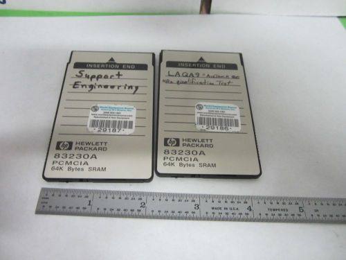 HP HEWLETT PACKARD MEMORY CARD 83230A LOT 2 EA  PCMCIA BYTES SRAM  BIN#S2-48