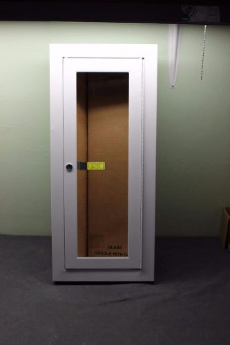 Potter roemer semi-recessed 10 lb fire extinguisher cabinet with lock new in box for sale